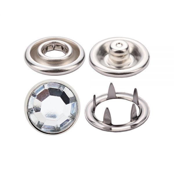 Botón a Presión de Garras con Tapa de Cristal — al por mayor, Ata Buttons
