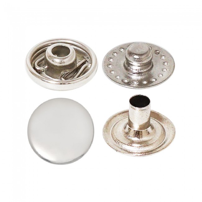 Botón a Presión de Muelle Vt2 Mini con Cabeza tipo Moneda Curva — Botones a Presión, detalle, Ata Buttons Turquía